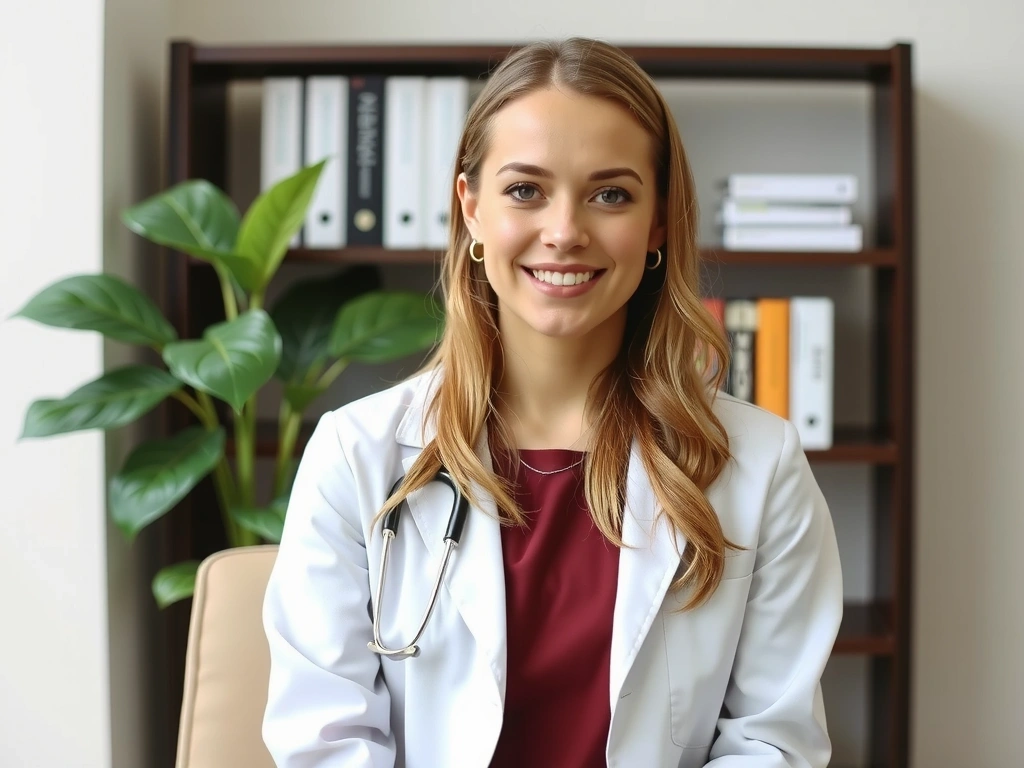 Ernährungsberaterin im Büro